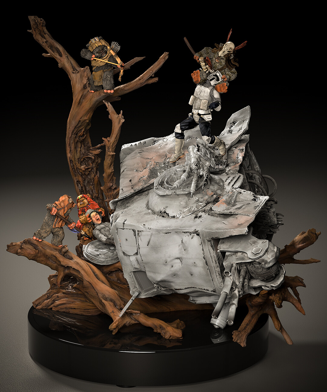 SAGA SERIES - Forest Fight - 1/16 - Model Kit