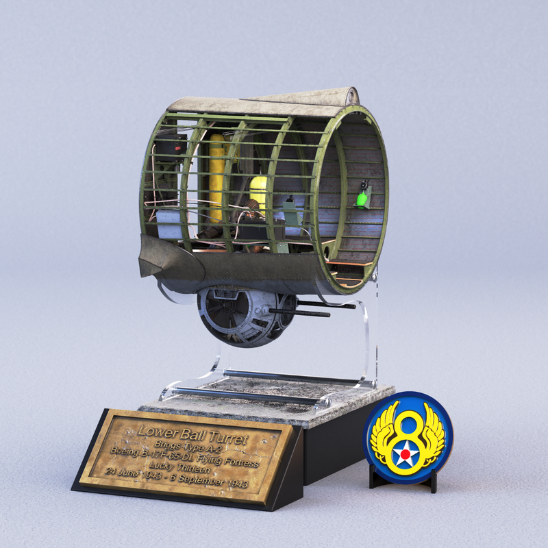 1/16th Ball Turret Section (Museum Series)