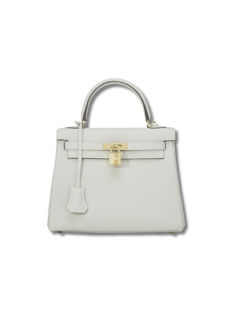 Pre-Loved HERMÈS Gris Neve Togo Kelly Retourne 25