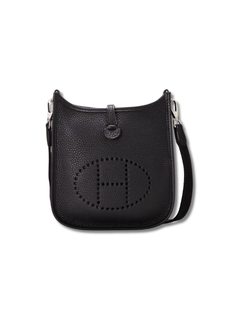 Pre-Loved HERMÈS Black Togo Evelyne TPM