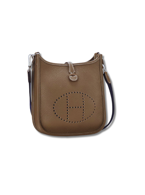Pre-Loved HERMÈS Etoupe Grey Togo Evelyne Amazone TPM