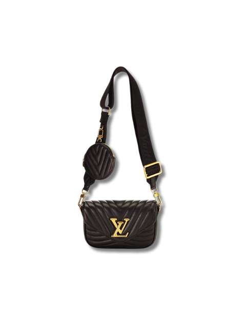 Pre-Loved Louis Vuitton Black Quilted Calfskin New Wave Pochette
