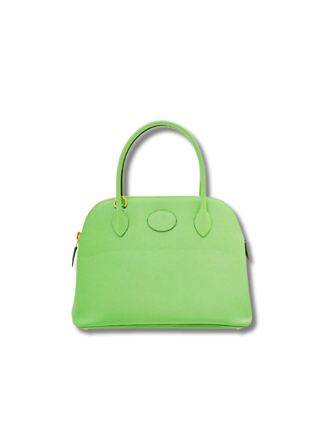 Pre-Loved Hermès Bolide 27 Epsom Leather Handbag-Vert Criquet Gold Hardware