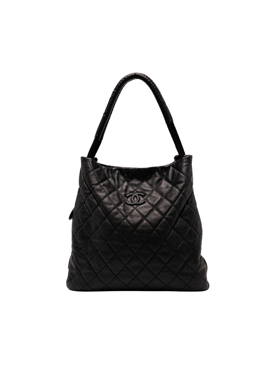 Pre-Loved CHANEL Boating Large Classic Shopper Zippered Expandable Tote Black