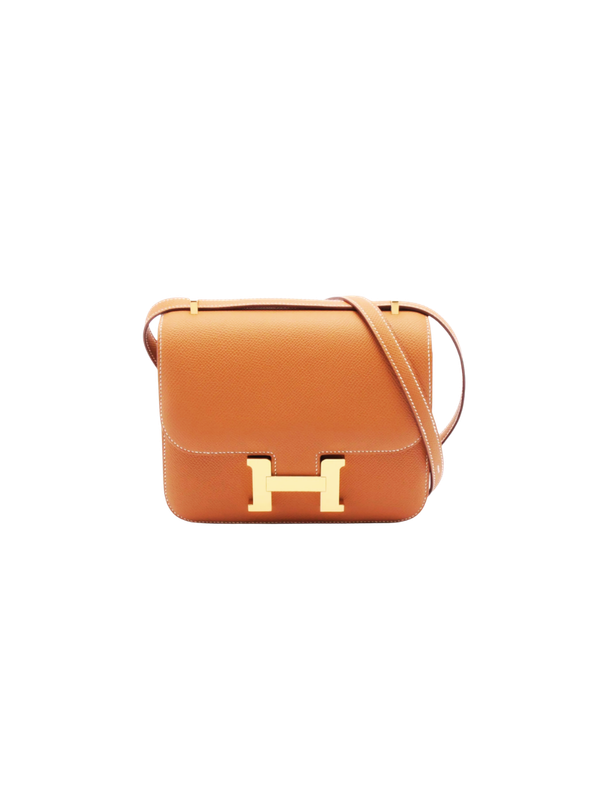 Pre-Loved Hermès Mini Constance 3 Shoulder Bag Caramel Brown