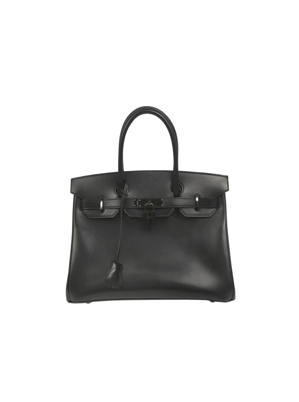 Pre-Loved HERMÈS Tote Box Calf Leather Bag – Black