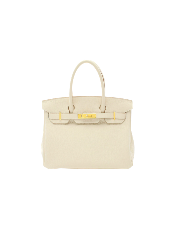 Pre-Loved HERMÈS Birkin 30 Togo Light Beige Gold Buckle