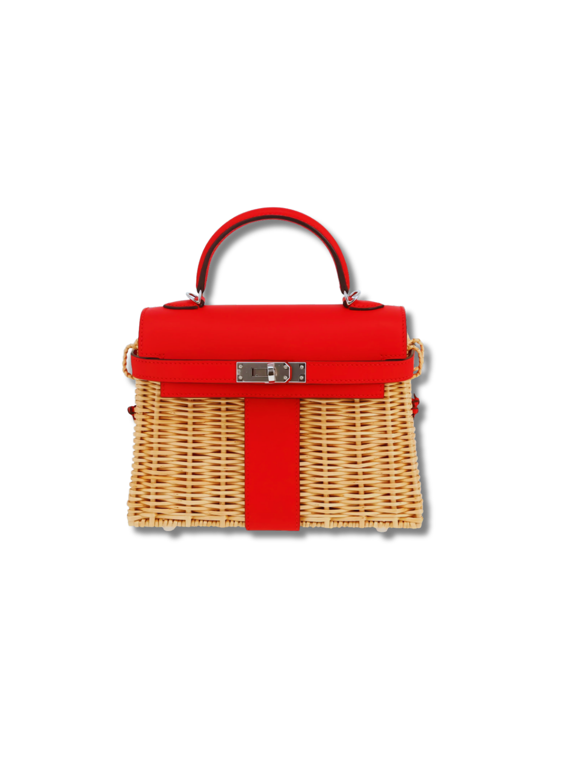 Pre-Loved Hermès Kelly Picnic Wicker and Leather Handbag