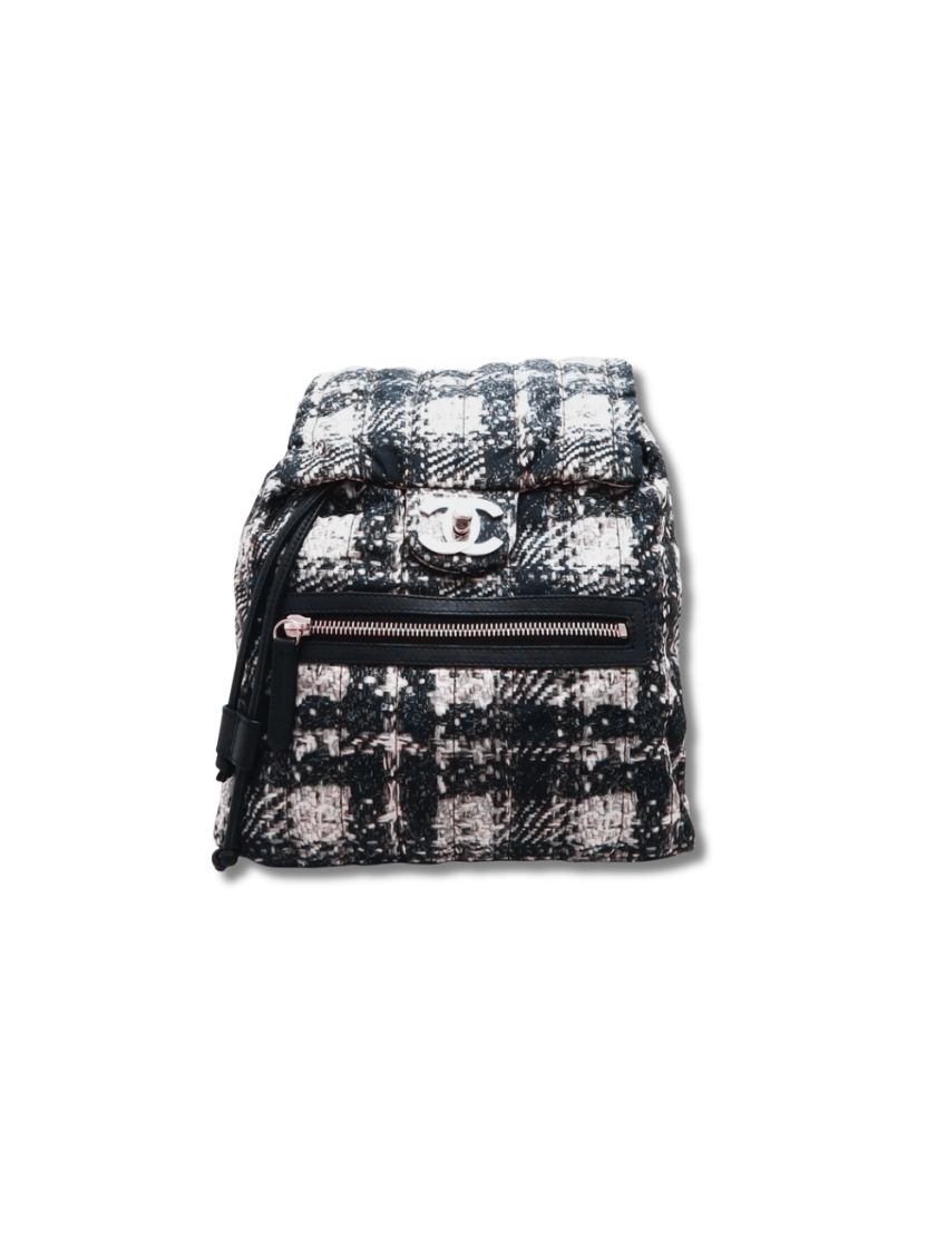 Pre-Loved CHANEL Medium CC Turn-Lock Tweed Backpack