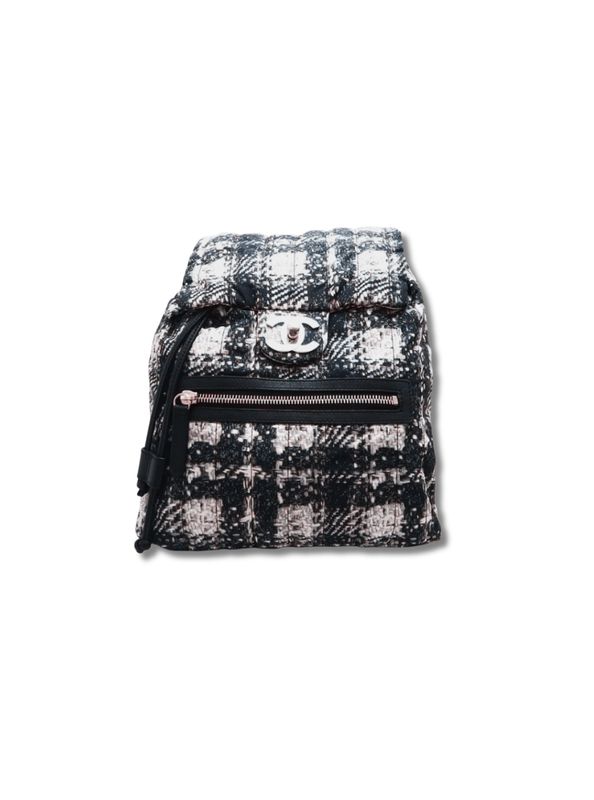 Pre-Loved CHANEL Medium CC Turn-Lock Tweed Backpack