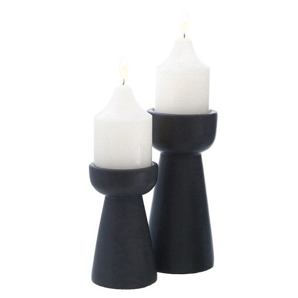 Kerzenhalter schwarz für Stabkerzen oder Stumpenkerzen
