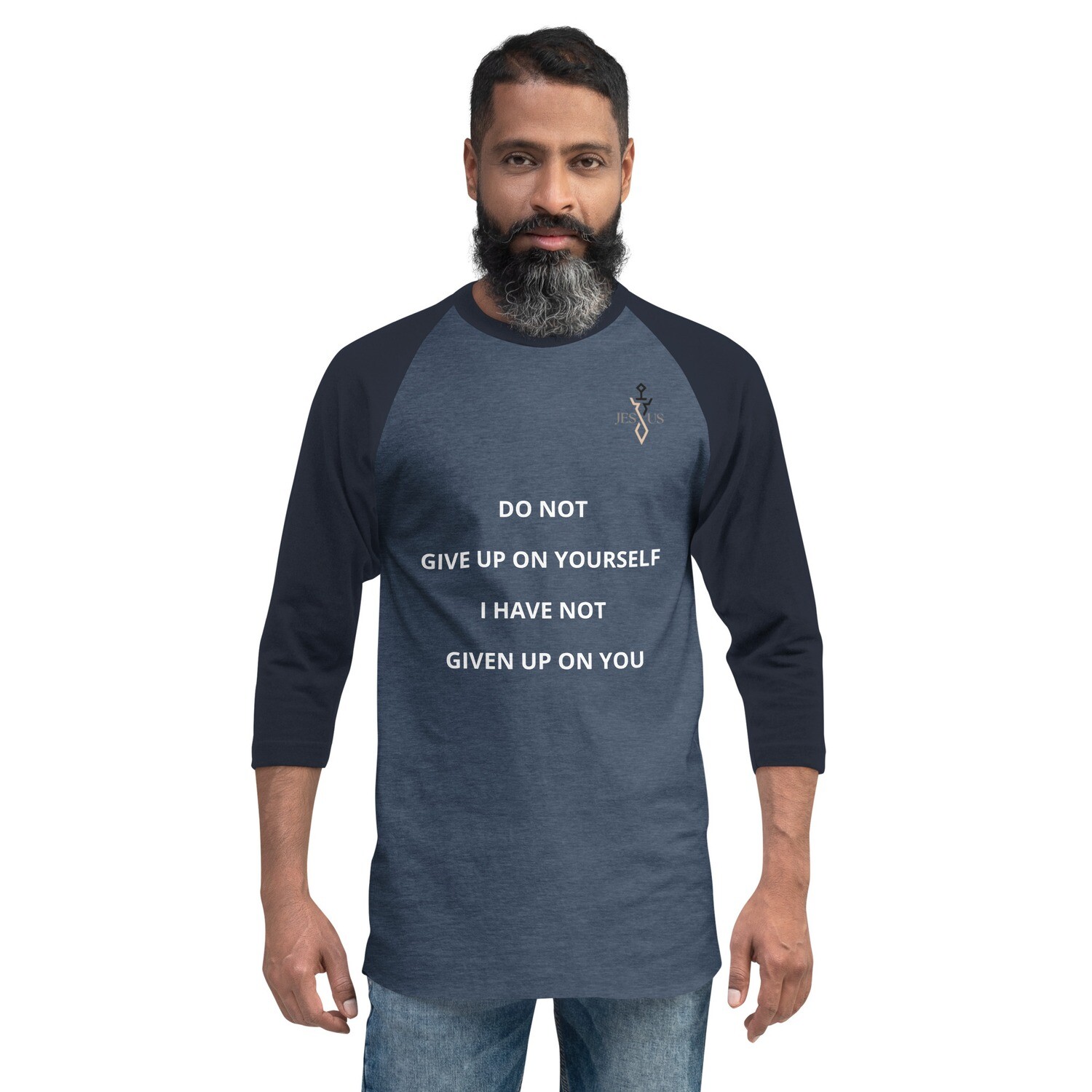 Do Not Give Up 3/4 sleeve raglan shirt