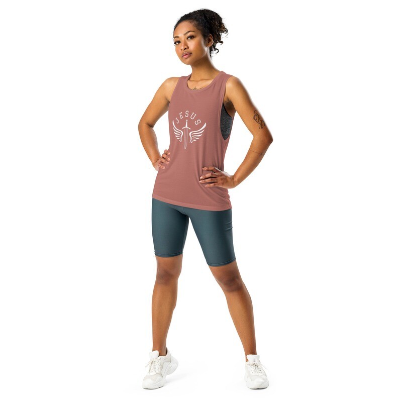 Jesus Sword n Wings Ladies’ Muscle Tank