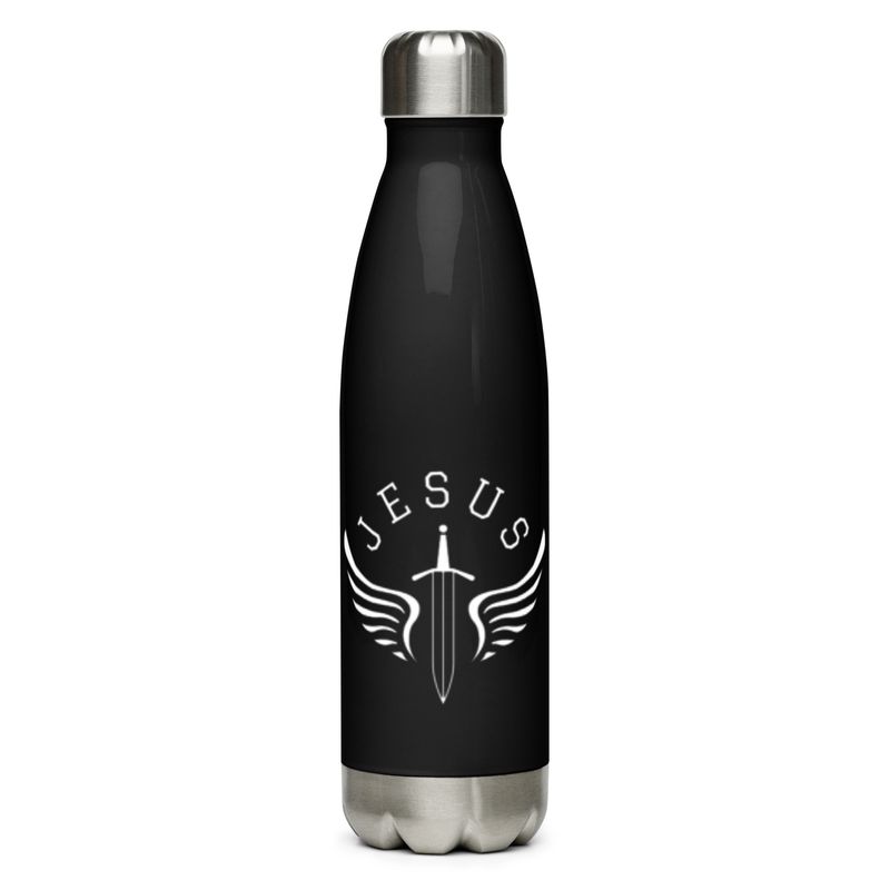 To Know Me is to Know The Father Black Stainless steel water bottle