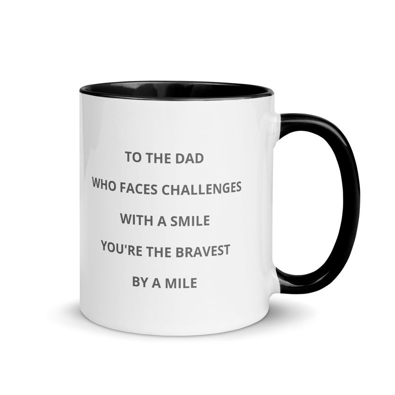 To The Dad Who Faces Challenges Mug with Color Inside