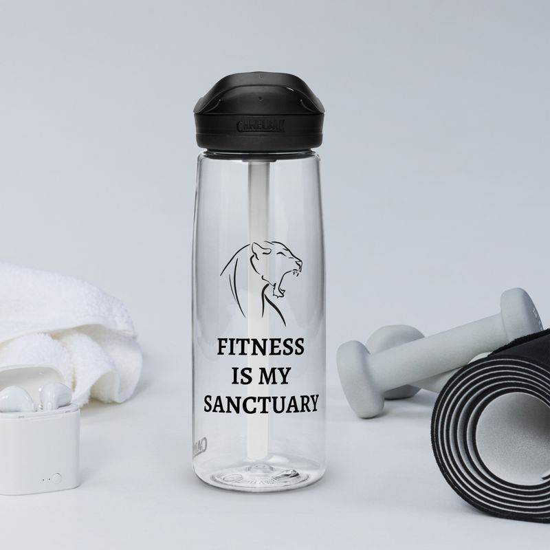 Fitness Is My Sanctuary Sports water bottle