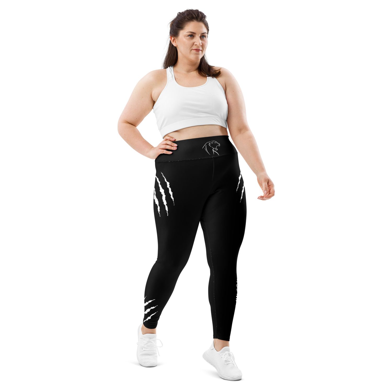 Lioness All-Over Print Plus Size Leggings