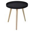Home and Kitchen Round Side Table - Black (400 x 400 x 415mm)