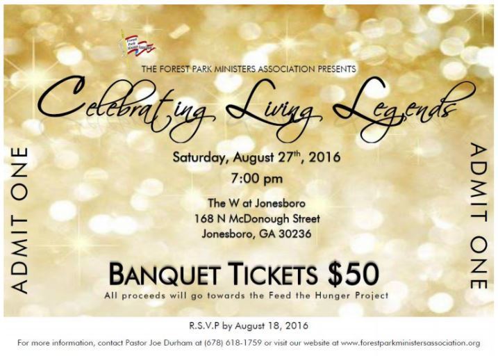 LIVING LEGENDS BANQUET TICKET
