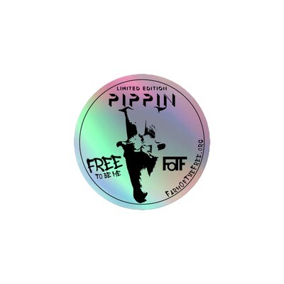 3" Pippin holographic stickers