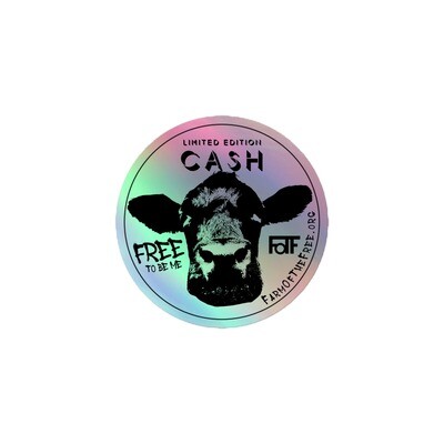 3" Cash holographic stickers