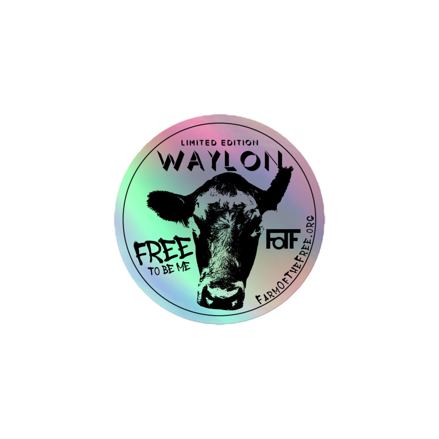 3" Waylon holographic stickers