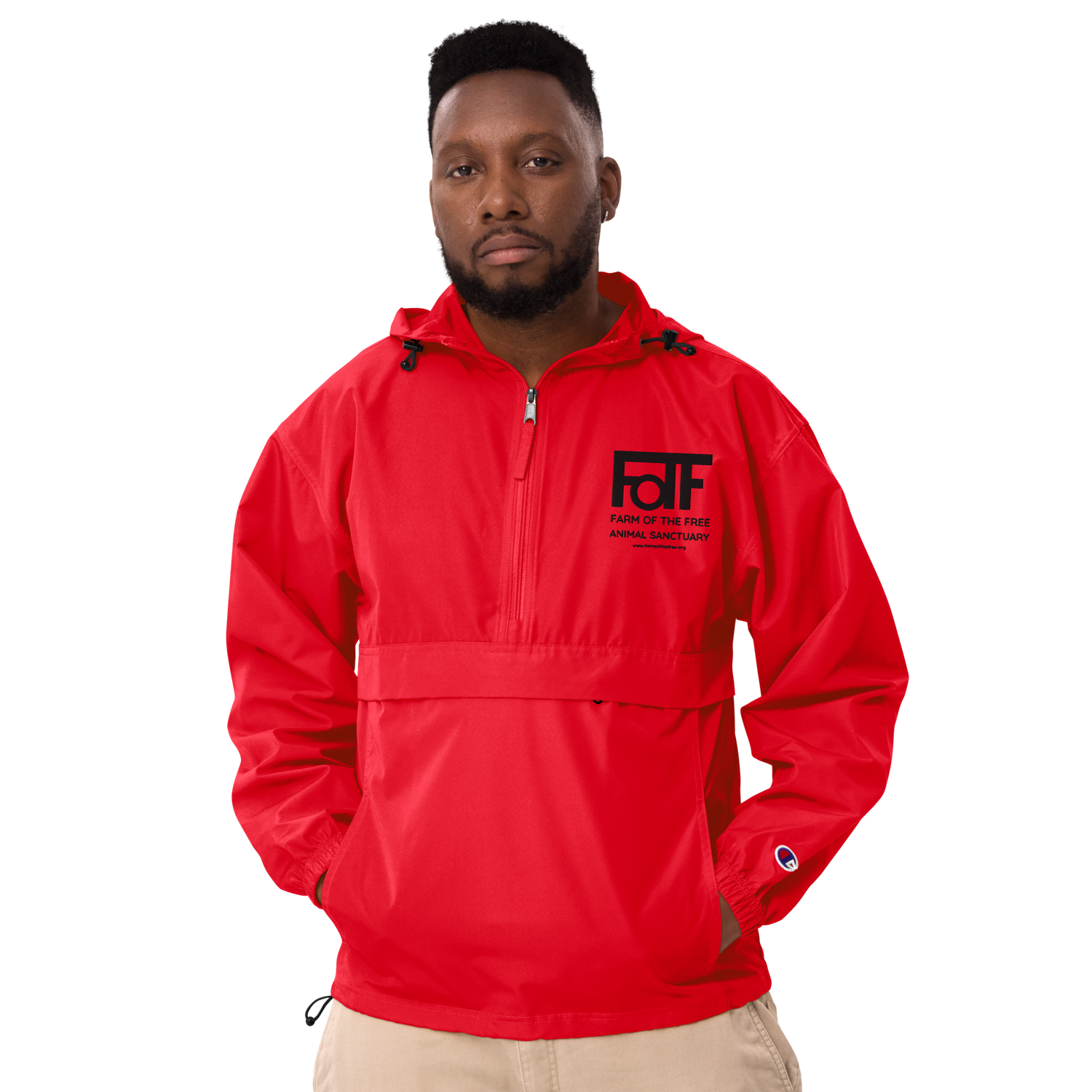 Embroidered Champion Packable Jacket Embroidered Champion Packable Jacket