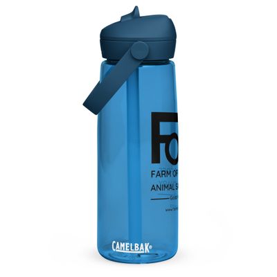 Flip straw water bottle