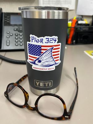Pier 324 Fishtail Flag Sticker