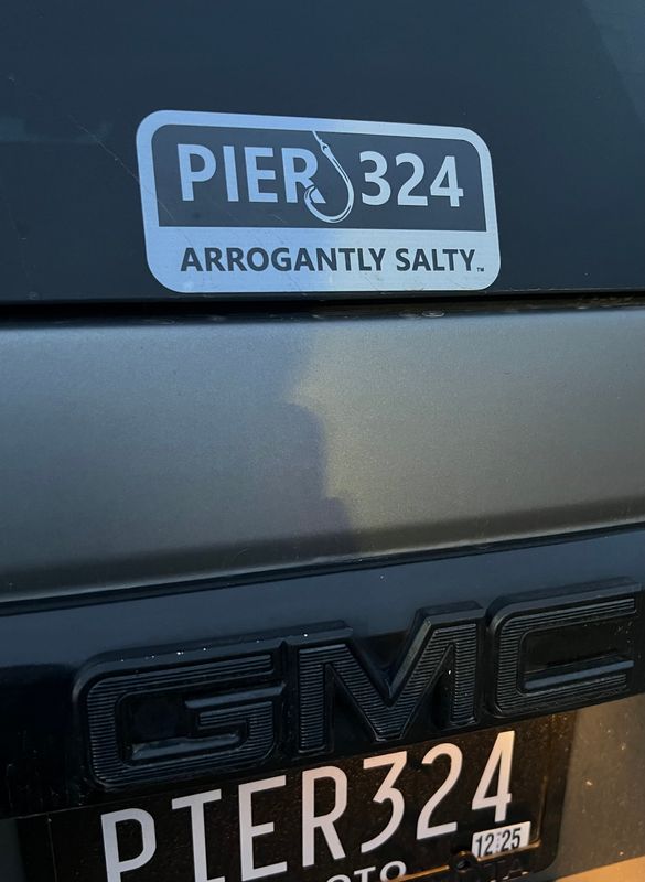 White Window P324 Hook Badge Decal