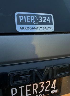 White Window P324 Hook Badge Decal
