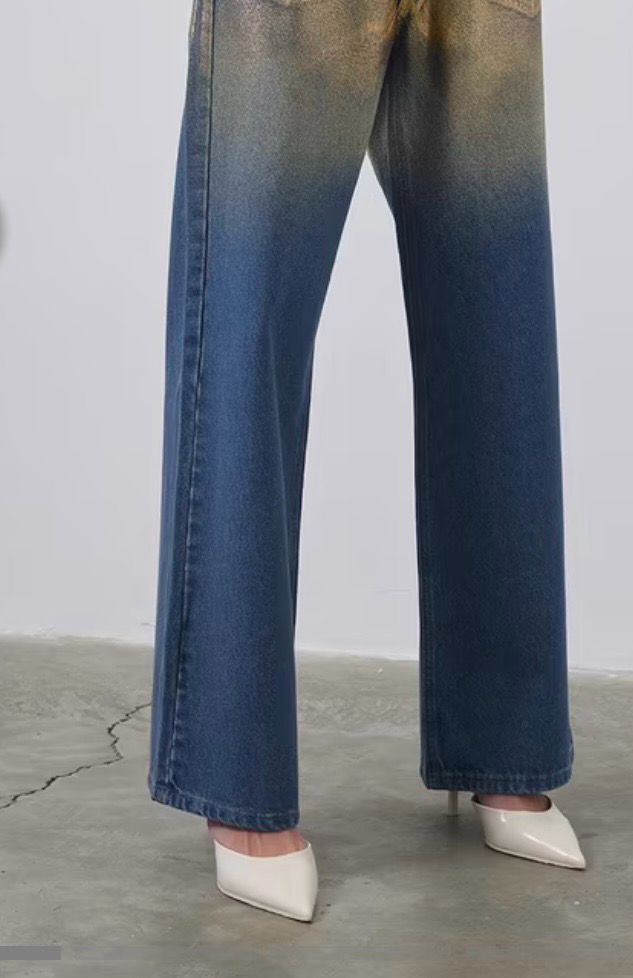 Gold Foil Jeans