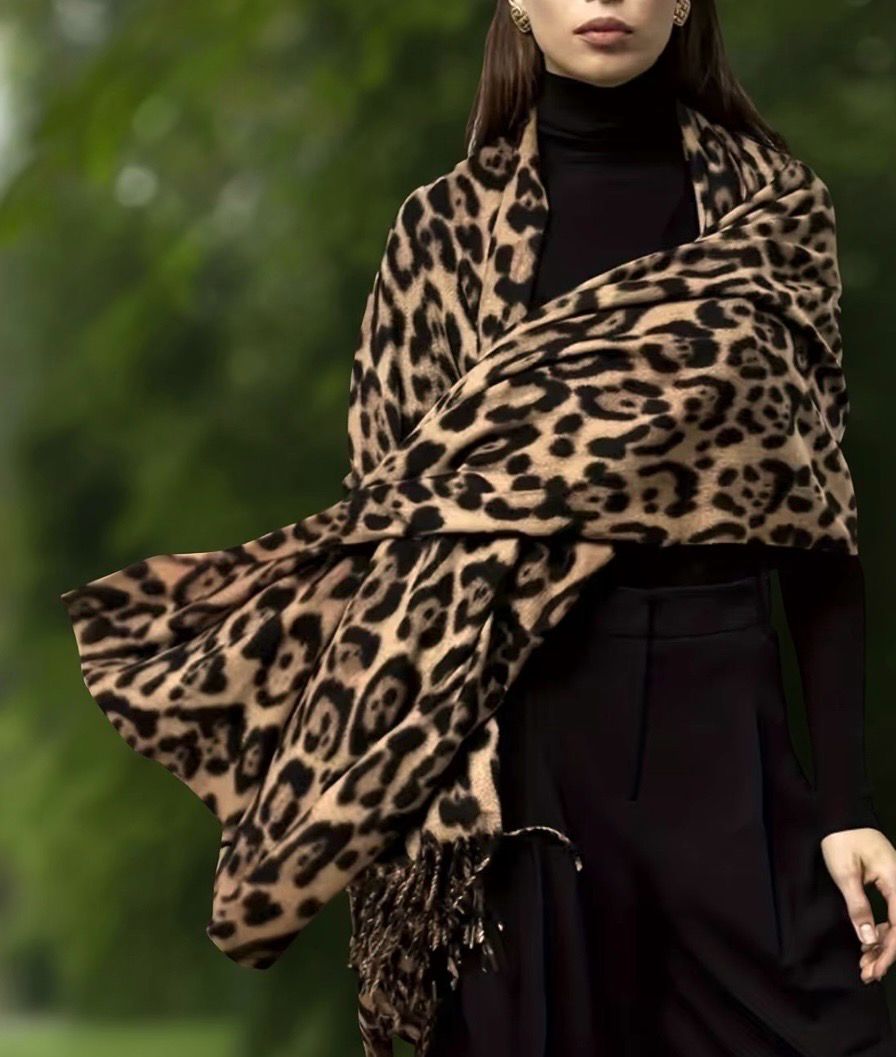Lux Animal Print Shawl