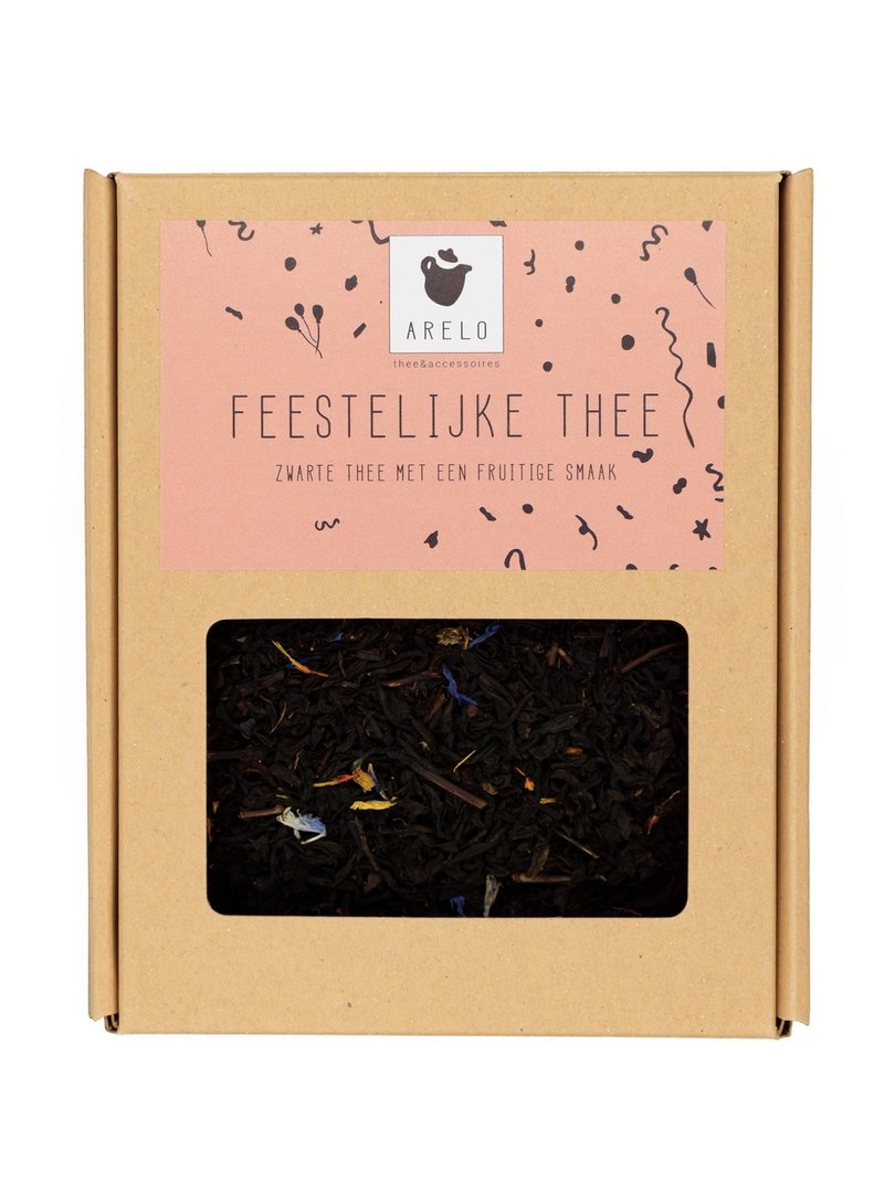 Cadeau mand met thee, chocolade, wijn en noten