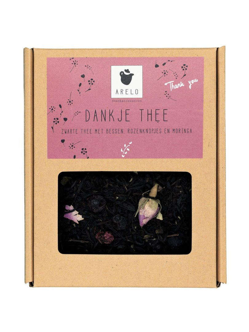 Cadeau mand met thee, chocolade, wijn en noten