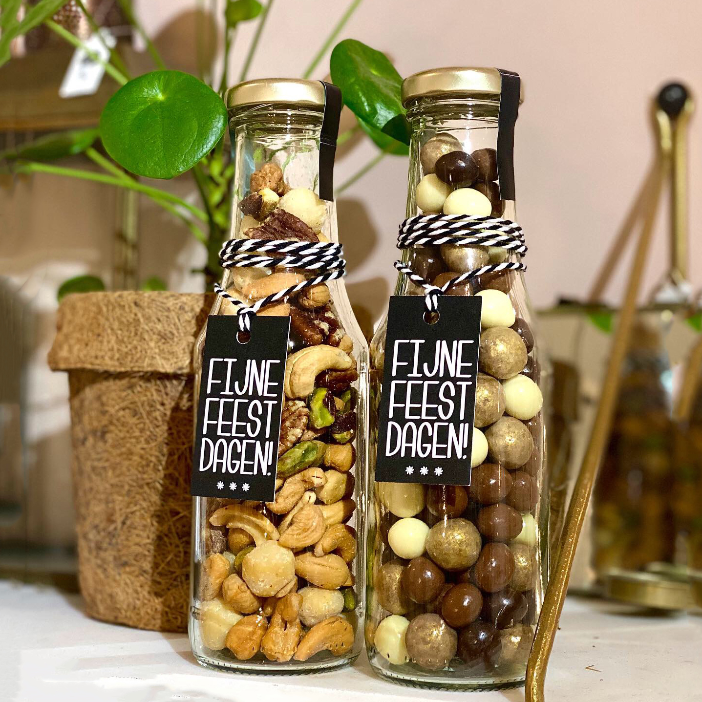 Flesjes noten en chocolade Flesjes noten en chocolade