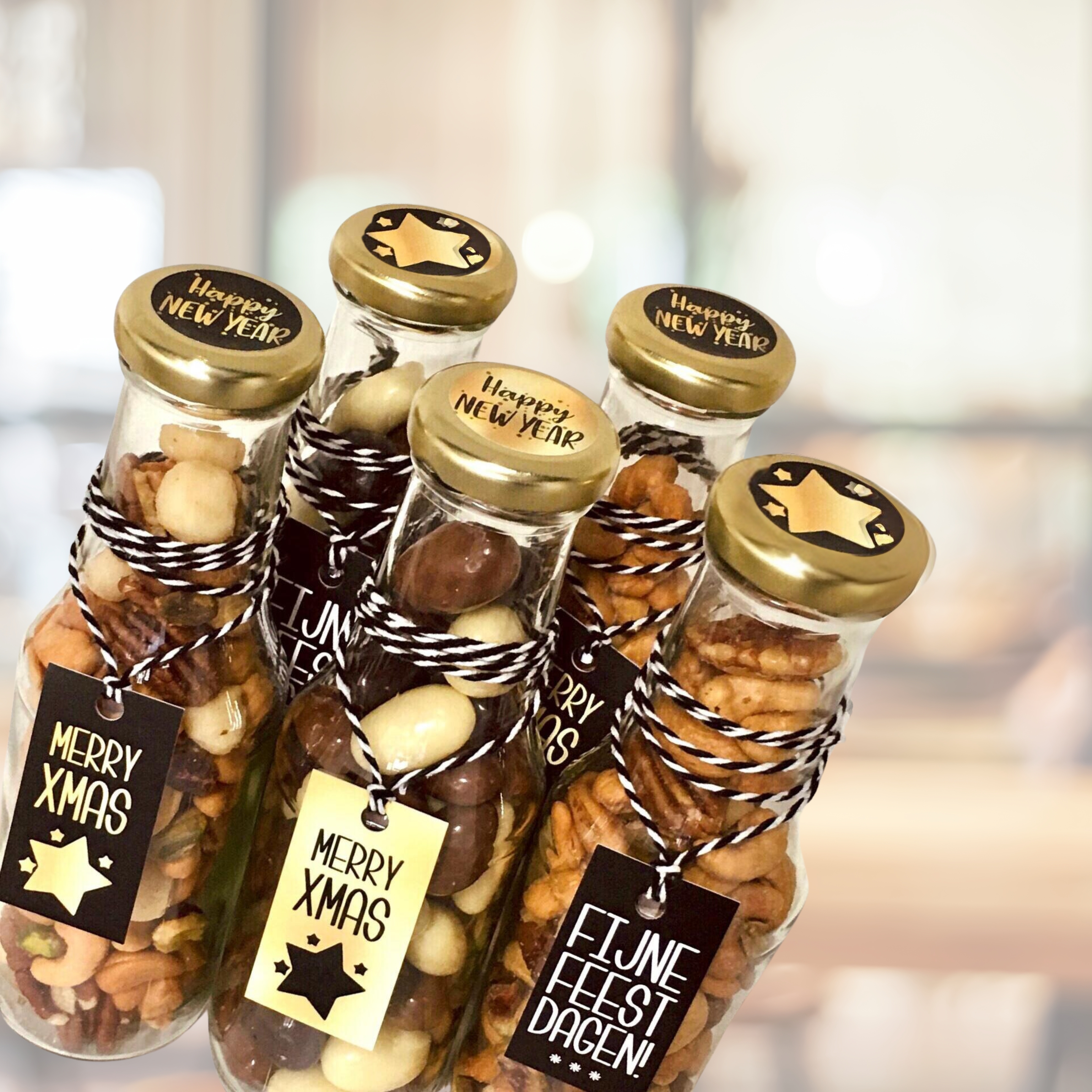 Flesjes noten en chocolade Flesjes noten en chocolade