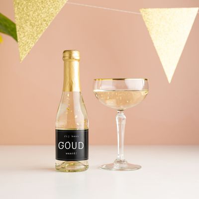 Flesje Prosecco 'Jij bent goud waard' 