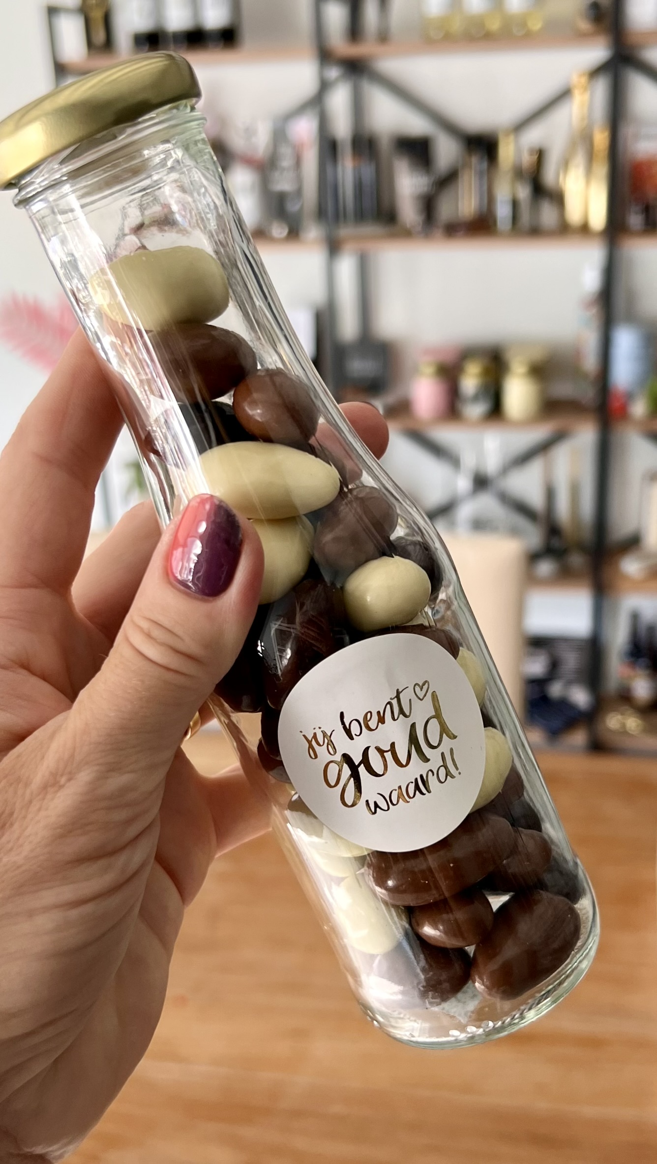 Flesjes noten en chocolade Flesjes noten en chocolade