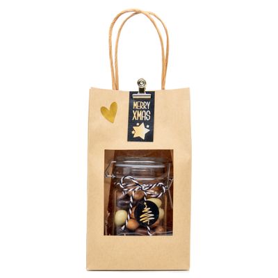 Cadeautasje klein kerst met een weckpotje