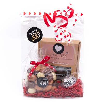 Cadeaupakket met thee en chocolade