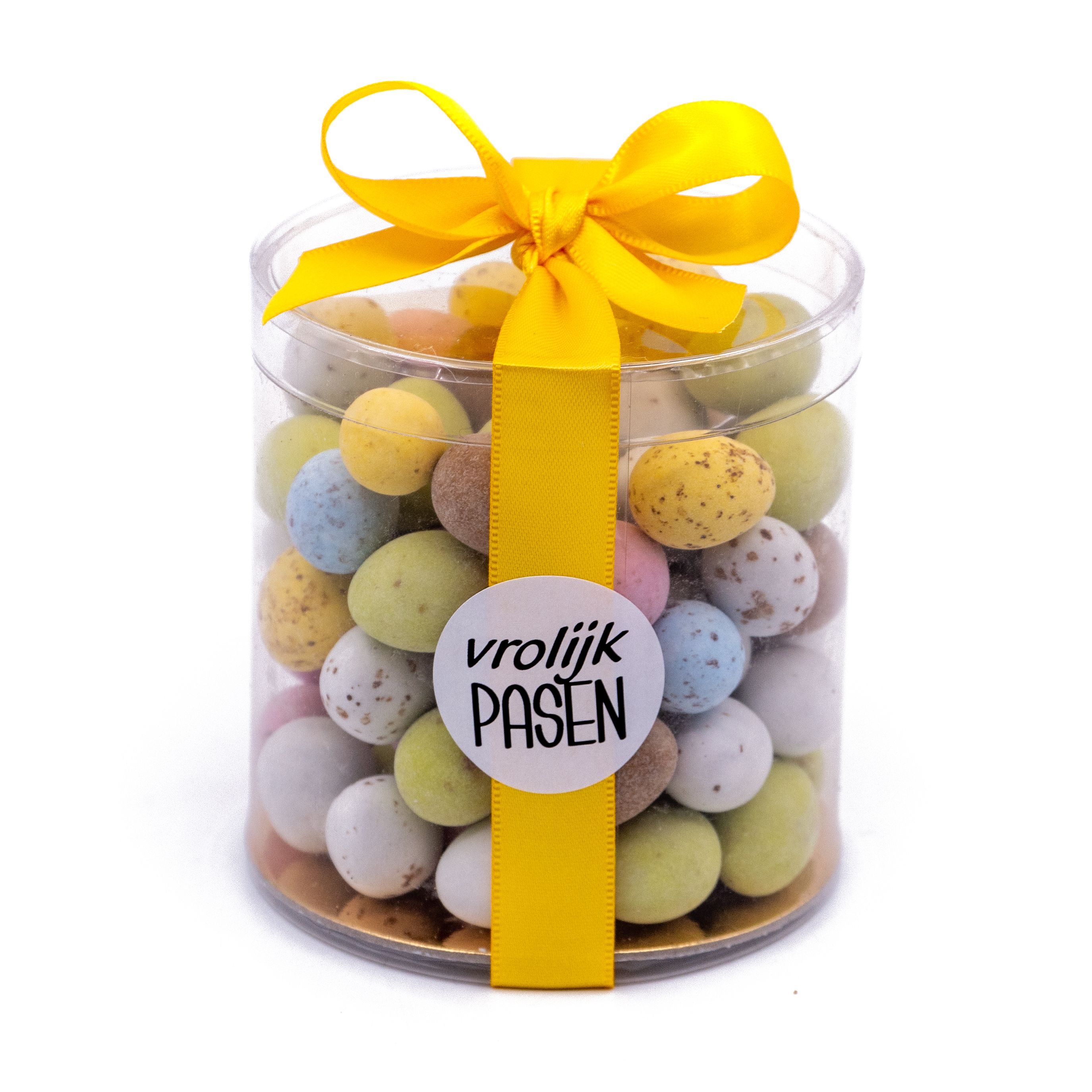 Cadeautasjes Pasen met koker chocolade Cadeautasjes Pasen met koker chocolade