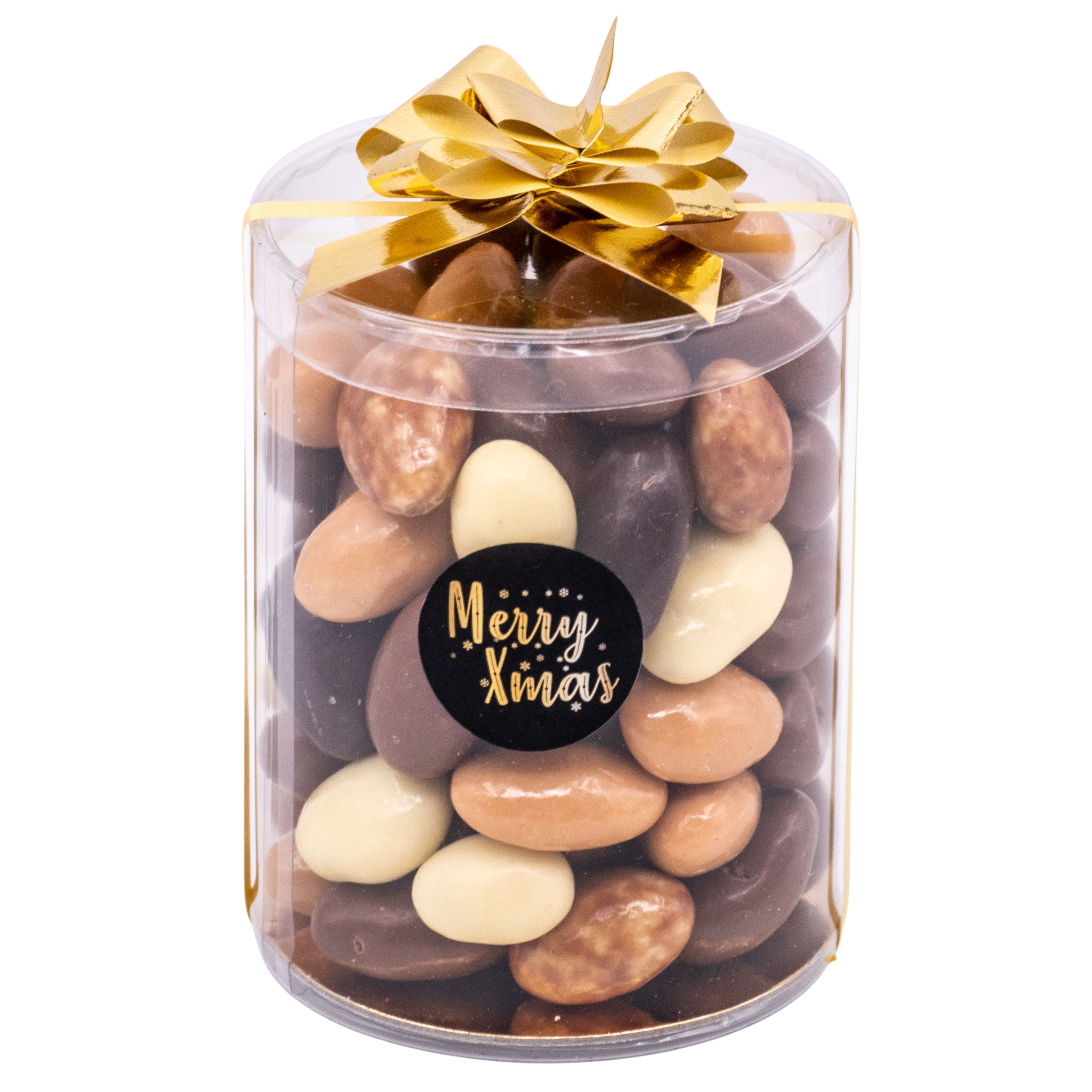 Cadeautasje kerst met een koker chocolade Cadeautasje kerst met een koker chocolade