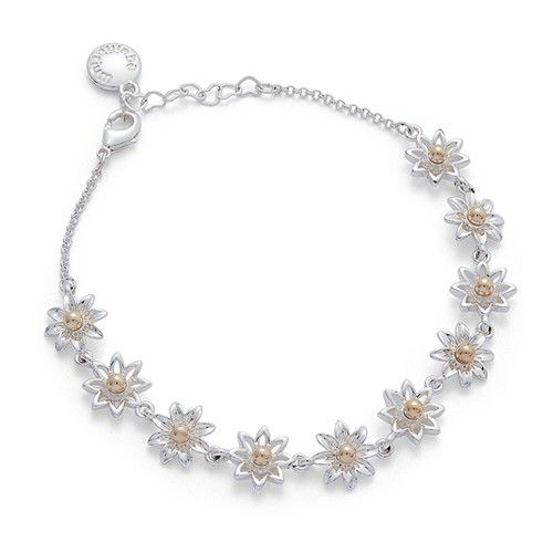 Daisy chain two tone daisies bracelet