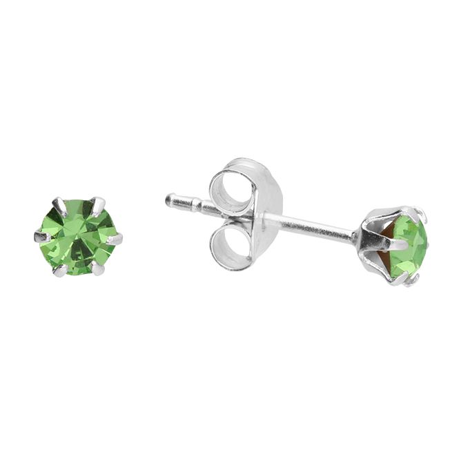 Austrian Crystal Sterling Silver Stud