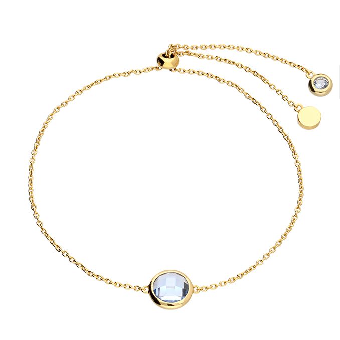 Gold Plated Aqua Slider Bracelet