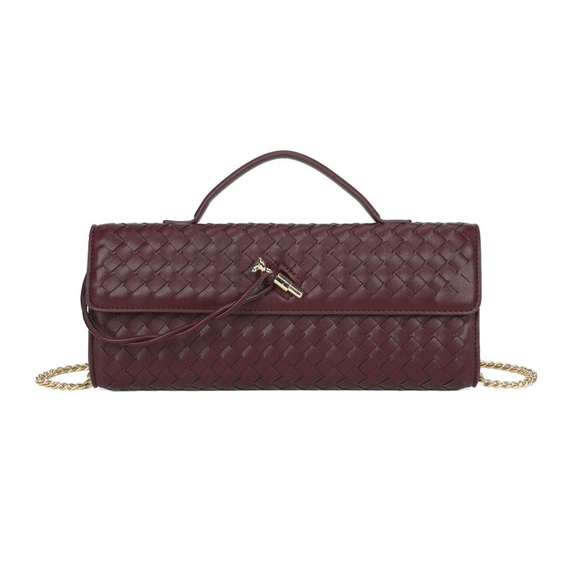 Woven Clutch Bag with chain strap