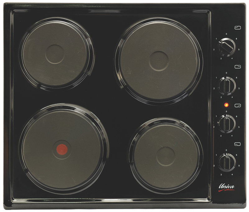 Univa U156CB 4 Plate HOB -Black