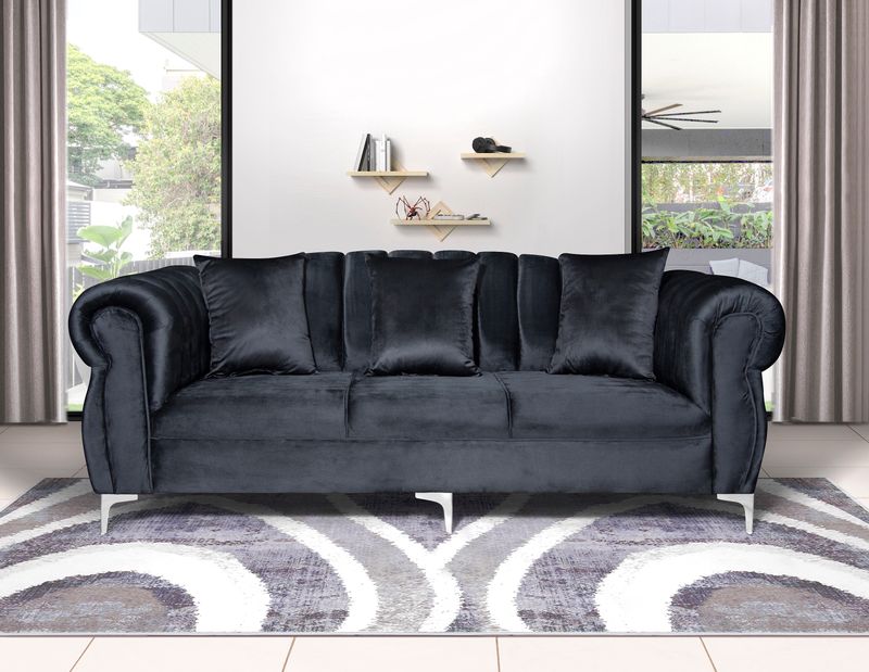 Sabrina 3 seater black