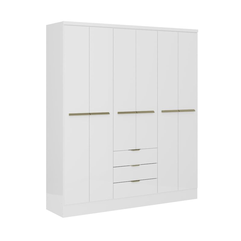 1151 white 6 Door Wardrobe